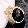 Delicate Square Zirconia Dazzling Ring For Women Engagement Wedding Ring Luxury Sparkling Bridal Rings Jewelry Accessories