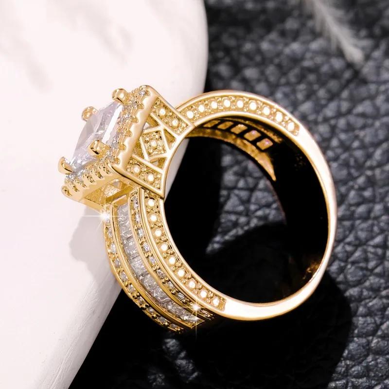 Delicate Square Zirconia Dazzling Ring For Women Engagement Wedding Ring Luxury Sparkling Bridal Rings Jewelry Accessories
