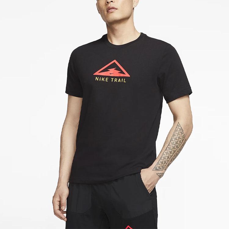 Nike Dri-FIT Trail Graphic Logo Running T-Shirt Men Tops Black CT3858-010