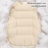 2-seater Elegant Comfortable Down Feather Car Seat Cushion Plush PU Leather Thick Warm Cozy for Autumn Winter