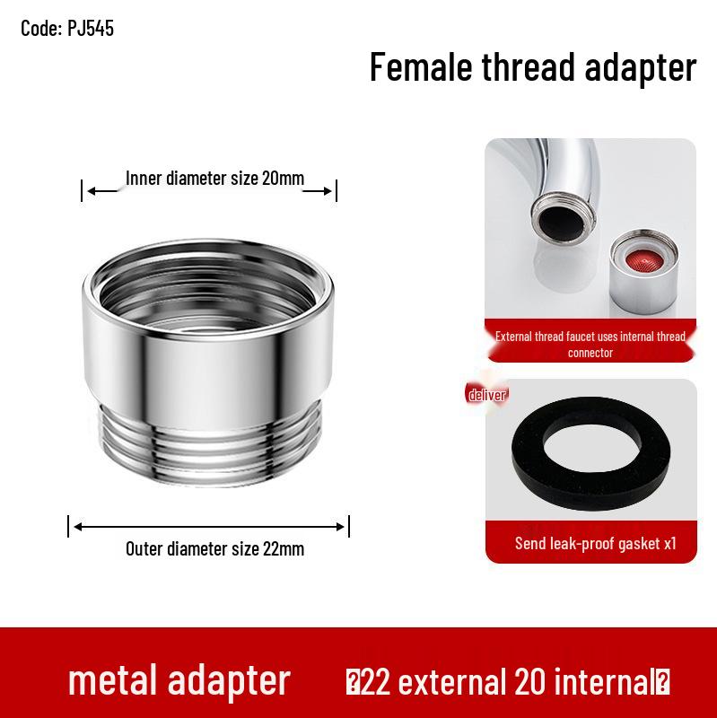 Faucet Aerator Water Purifier Adapter, 4-point To M22 Fine Thread Connector