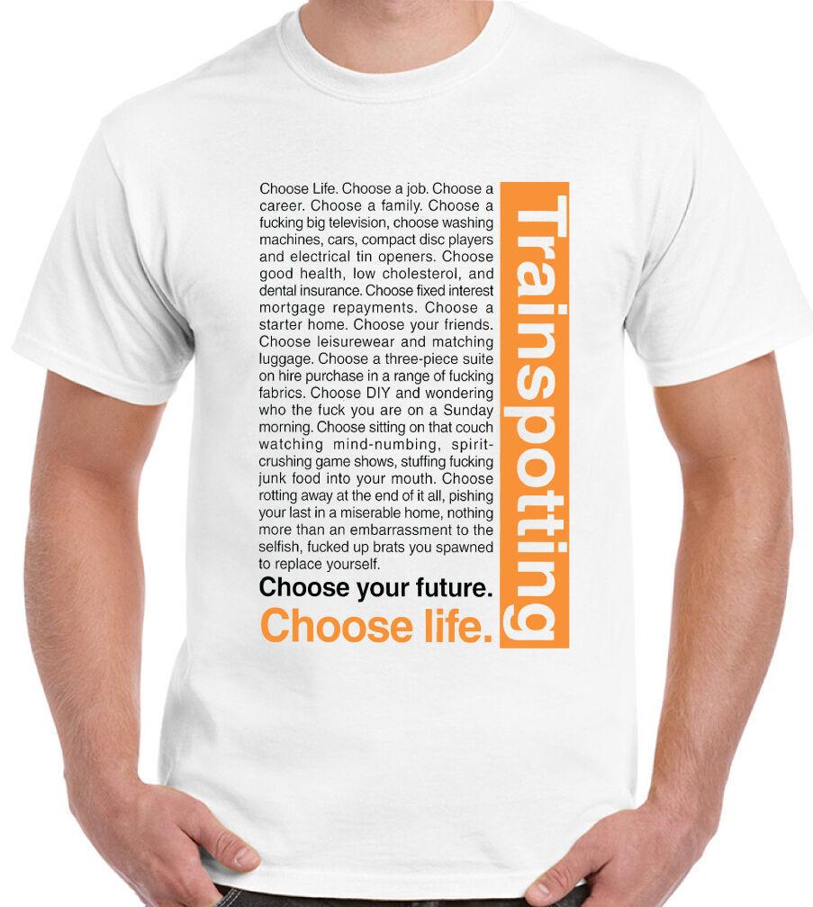 26 Trainspotting T-Shirt Introduction Mens Funny Choose Life Intro Unisex T-Shirt XXXXL