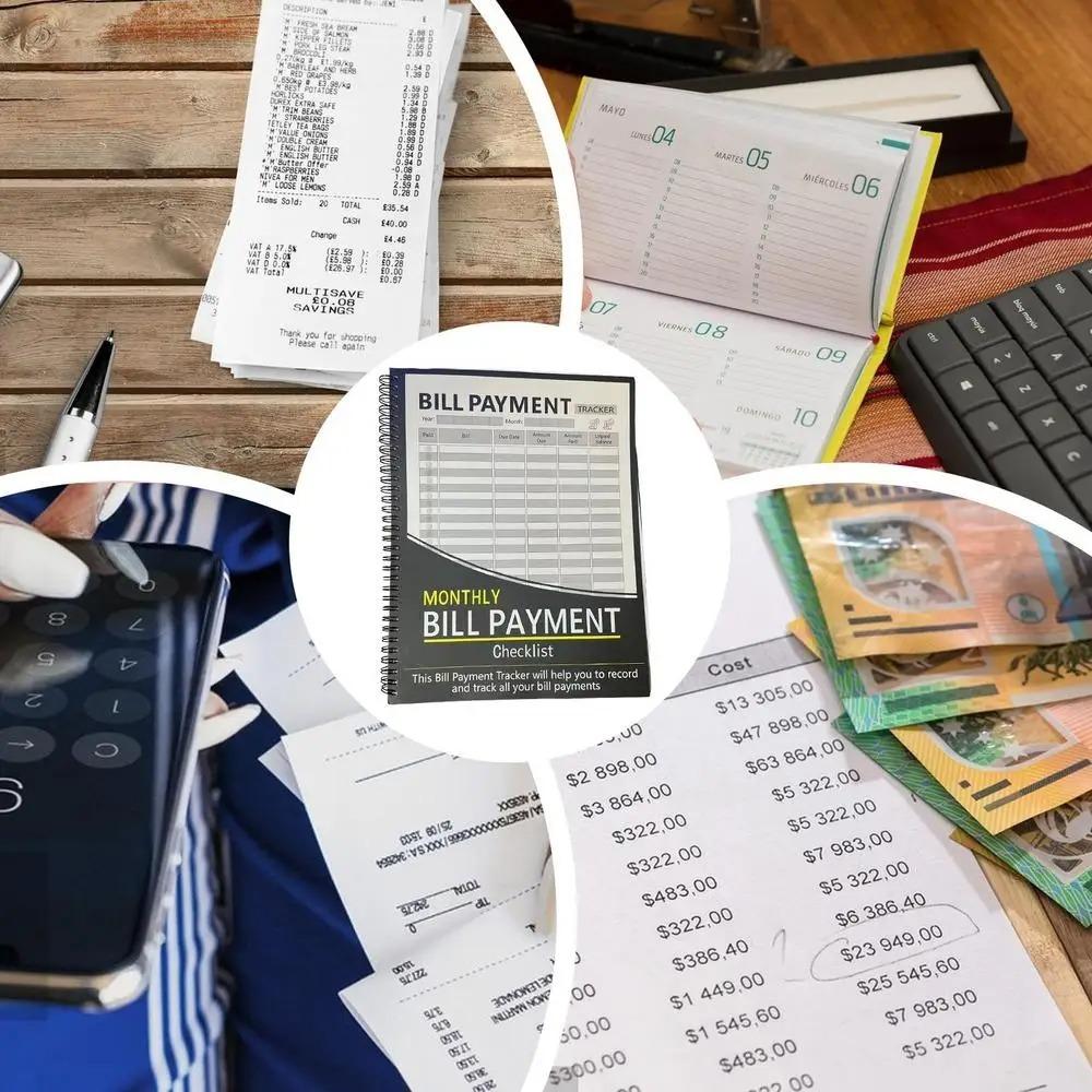 28x22.5cm Bill Payment Tracker 56 Pages Monthly Bill Organizer for Families Money Managers