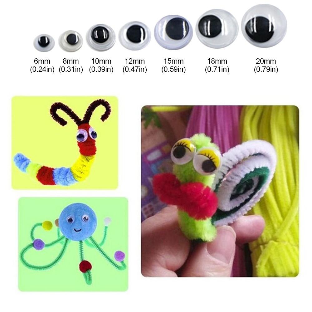 1Sheet Plastic Wiggling Moving Eyes 3D Kindergarten Handmade Dolls Eyes Dolls Activity Eyes