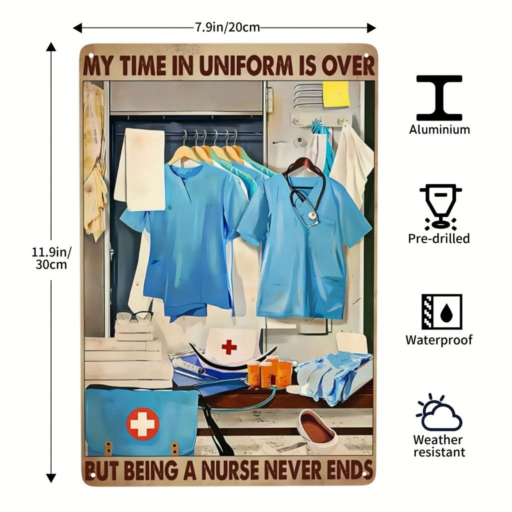 In A World Full Of Princesses Be Nurse Vintage Metal Sign Retro Signs For Kitchen Home Office Bar Cafe Decor