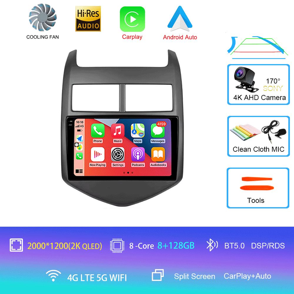 For Chevrolet Aveo 2 Sonic T300 2011-2015 Car Radio Android 14 CarPlay Auto Multimedia Player Navigation GPS 2din Stereo Audio