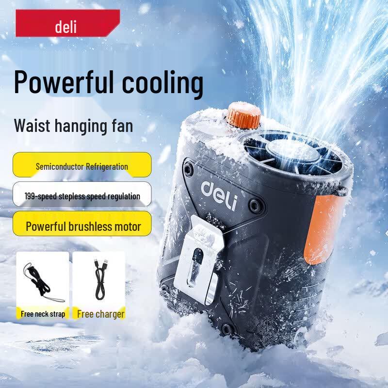 Deli Portable Wearable Cooling Fan