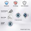 Fashion Unique Round Lucky Evil Eye Stainless Steel Stud Earrings for Men Women Hypoallergenic Stylish Piercing Jewelry Gifts