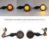 2Pcs Motorcycle Turn Signal Lamp Brake Light Vintage Grille Modification AccessoryBlack