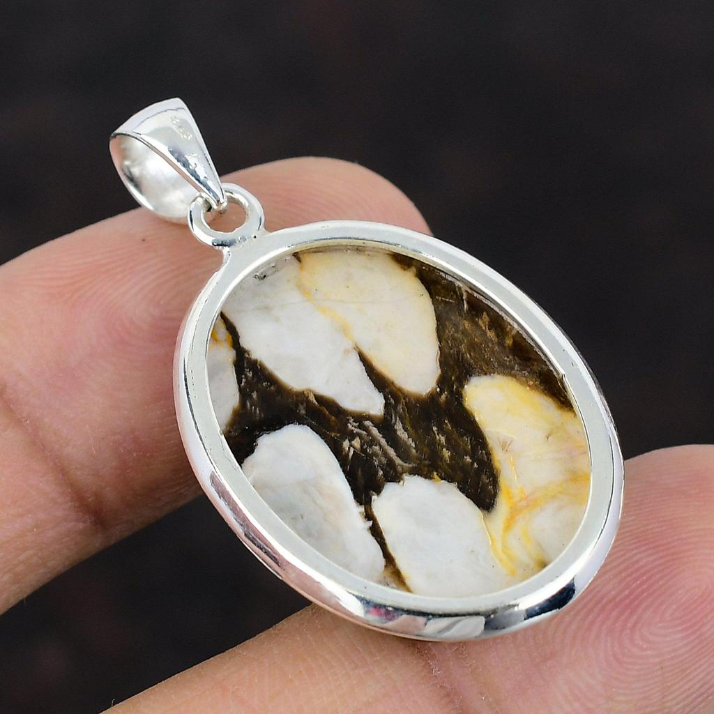 Peanut Wood Jasper Pendant Top Quality Gemstone Jewelry 925 Sterling Silver Pendant Handmade Pendant Boho Hippie Jewelry Gift Healing Stone