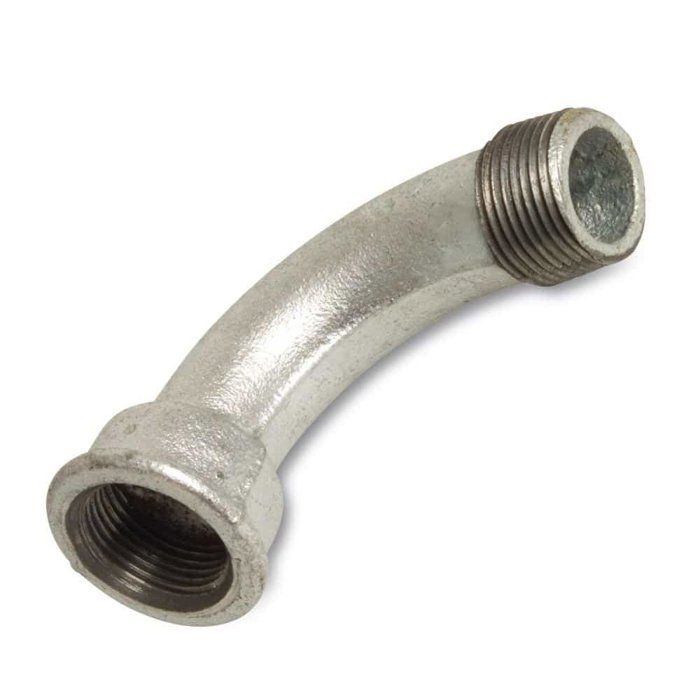 Coude Fileté en Fonte Malléable 90°, 3/8 Pouce, Raccord Plomberie