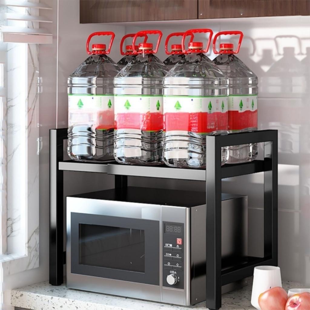 Mensola Nera per Forno a Microonde Organizzatore Multifunzione per Condimenti Nuovo Portastoviglie Domestico