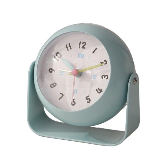 

Обертовий аналоговий будильник з нічним світлом, безшумний, не цокає, на батарейках, для спальні, цифровий настільний годинник, подарунок на день народження для дітей, студентів синій