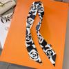 Fashion Skinny Silk Scarf for Women Fashion Hair Ribbons Headbands Bandana Female Bag Wrist Wrap Neckerchief Foulard Neck Ties