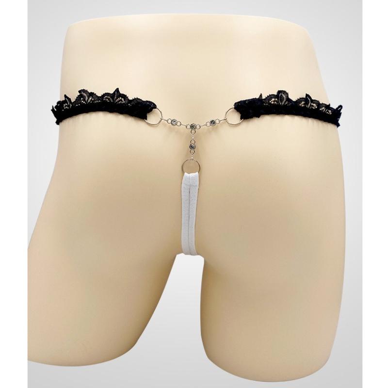 Gay Floral Lace Transparent G-String Sexy T-Pants Pseudo-Girl Men Sex Underwear Sissy Lingerie Erotic Male Bugle Pouch Underpant