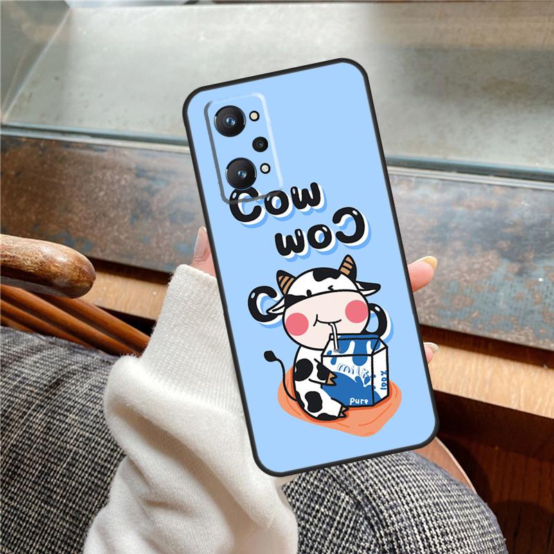 Milk Cow Skin Print Luxury Case For Realme 13 Pro Plus 11 12 14  C71 C75 C55 C51 C53 C25 C63 C61 C65 C67 GT6 GT7 15 Pro