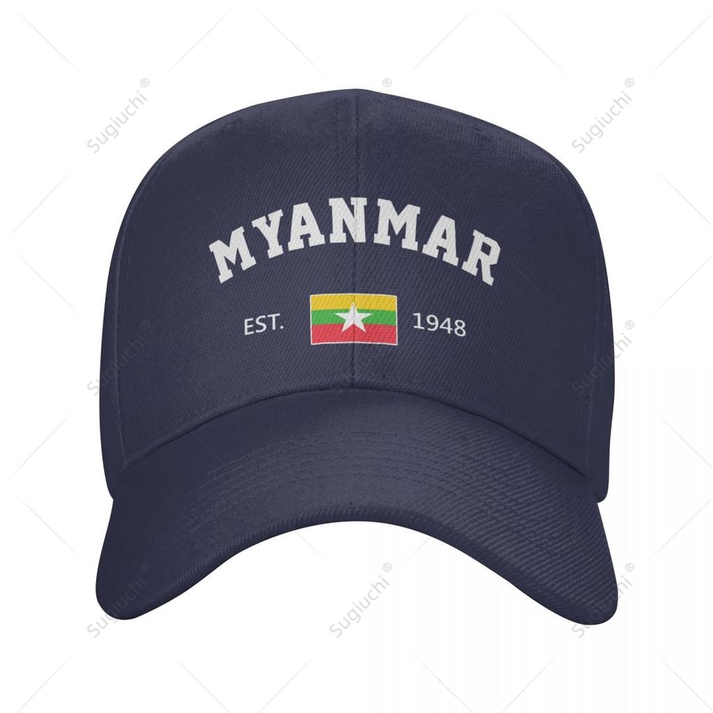 Unisex Baseball Cap Myanmar EST Independence Day Wild Sun Shade Peaked Adjustable Outdoor Caps for Unisex Women