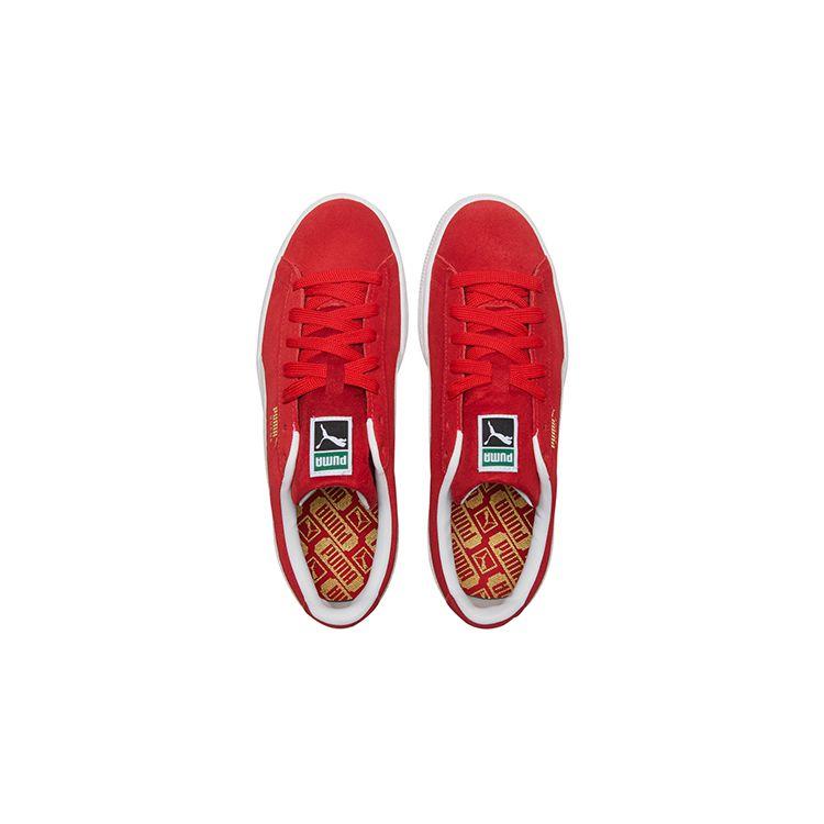 Puma Suede Classic 21 Jr High Risk Red Kids Sneakers White 380560-02