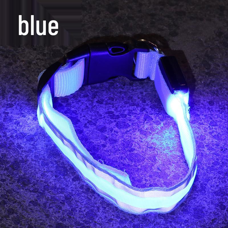 Rechargeable Luminous Reflective Dog Collar for Nighttime Walks