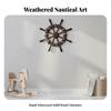 Ship Wheel Wall Decor Seafaring Wooden Hanging Weathered for