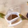 Bird Feeder for Cage with Perch Food Dispenser No Mess Plastic Food Container