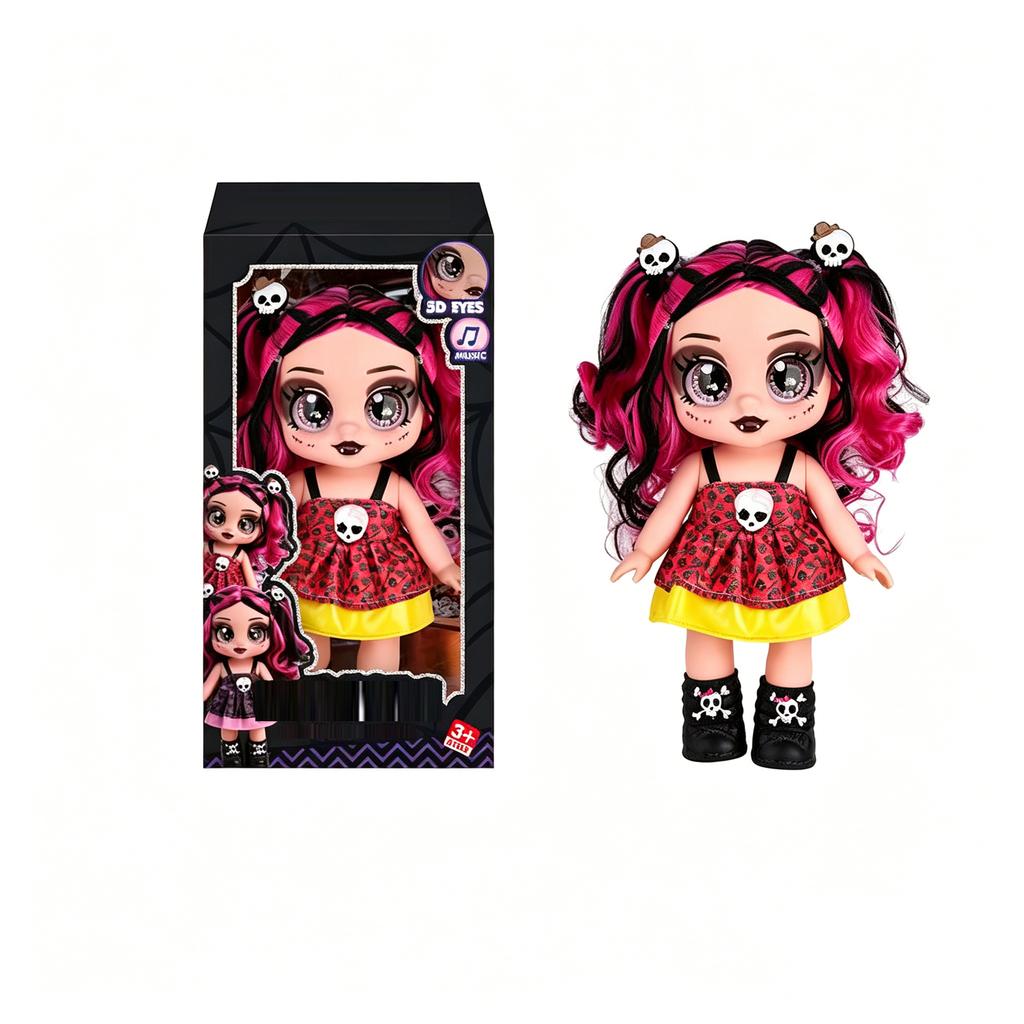 Collectible Doll with 3D Eyes and Music Feature Soft Vinyl Body Detailed Outfit and Accessories Suitable for Ages 3 and Up
