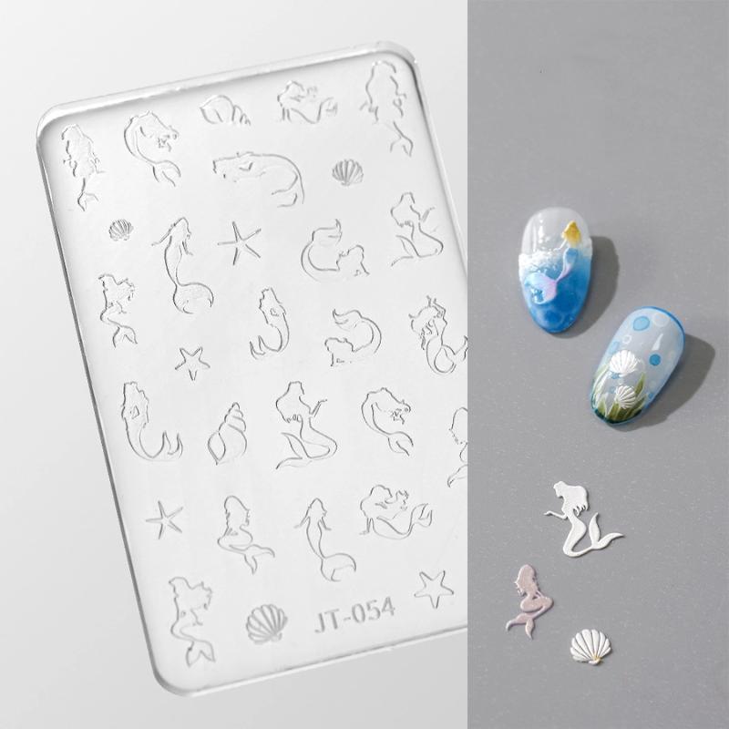 

Силиконовая форма для искусства из морских ракушек, красота, нейл-арт, инструмент для DIY ручной работы, французский простой цветок, многоразовая силиконовая форма, украшение для ногтей