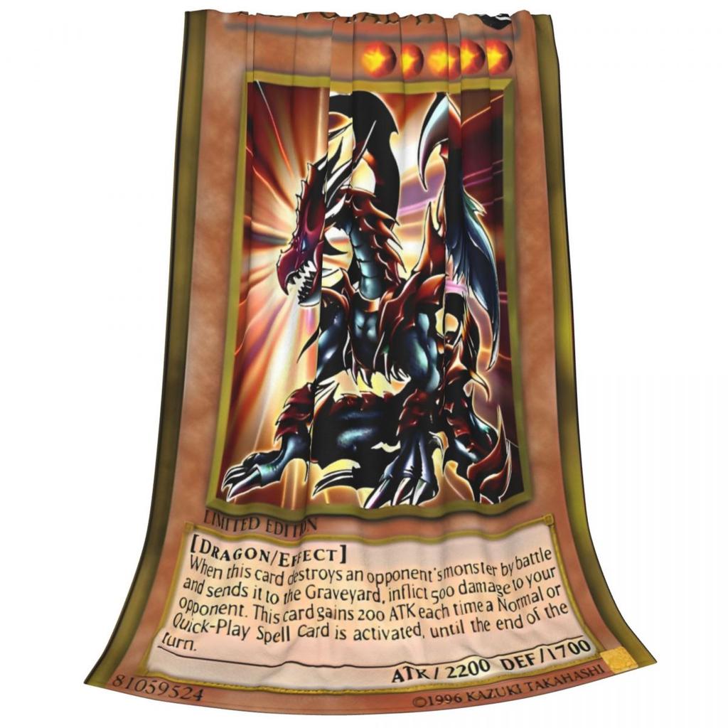 Yu Gi Oh Card Blanket Cover Plush Throw Blankets Summer Air Conditioning Portable Ultra-Soft Warm Bedsprea