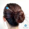 Sea Drop Kanzashi Glass Glass Hair Ornament for and Other Traditional Japanese Clothing Hairpin, Glow-in-the-dark Bead, Blue, 14mm, Glow-in-the-dark
