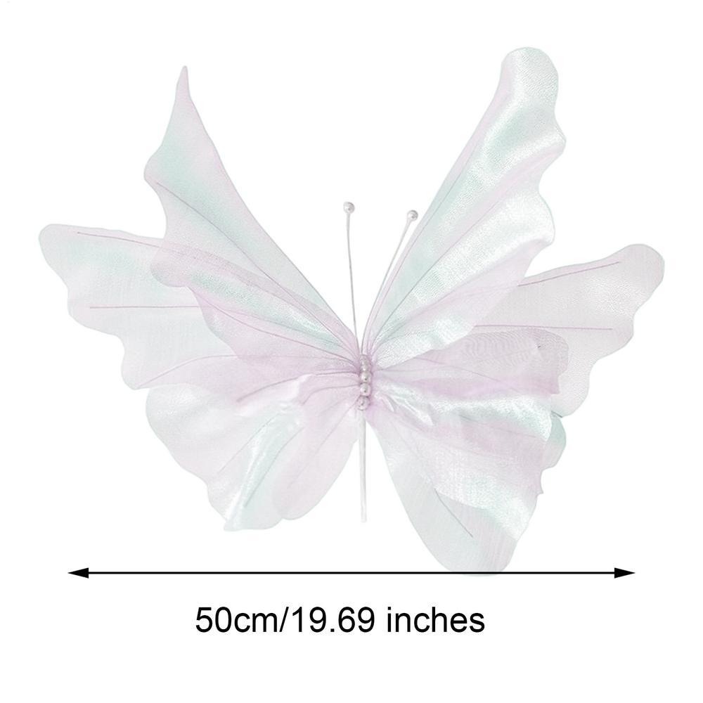 Realistic Butterfly Decoration Hanging Gauze Fake Butterfly 3D Large Butterfly Wall Decor For Porch Arch Window wedding hall