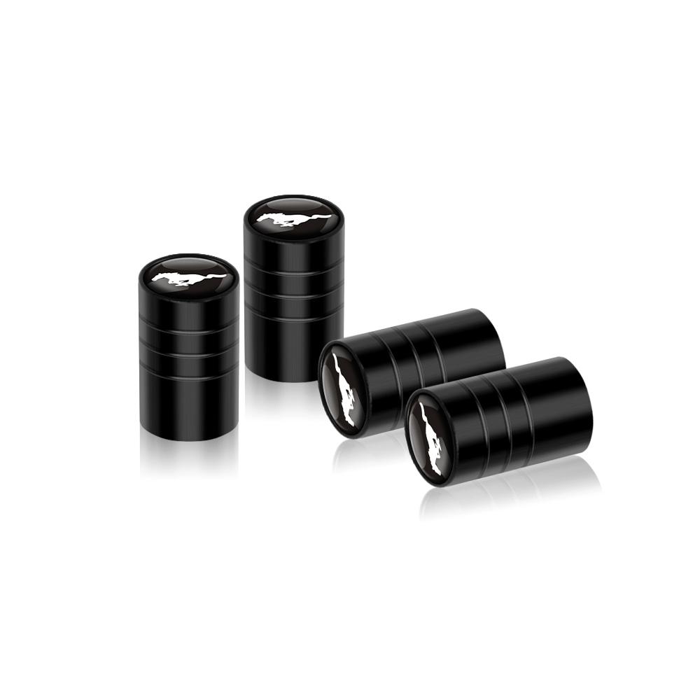 HUHI8 4PCS Metal Car Styling Wheel Tire Valve Caps Auto Accessories For Ford ST FOCUS 2 3 Mondeo Fiesta Kuga Accessories Wheel hubcap