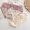 Transparent Underwear for Women Bow Mesh Flower Briefs Sweet Lace Panties  Lady