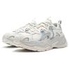 Li Ning Synthetic Leather, TPU Abrasion Resistant Cushioning Low top Casual Shoes Women's Ivory Cloud Blue AGCV474-4