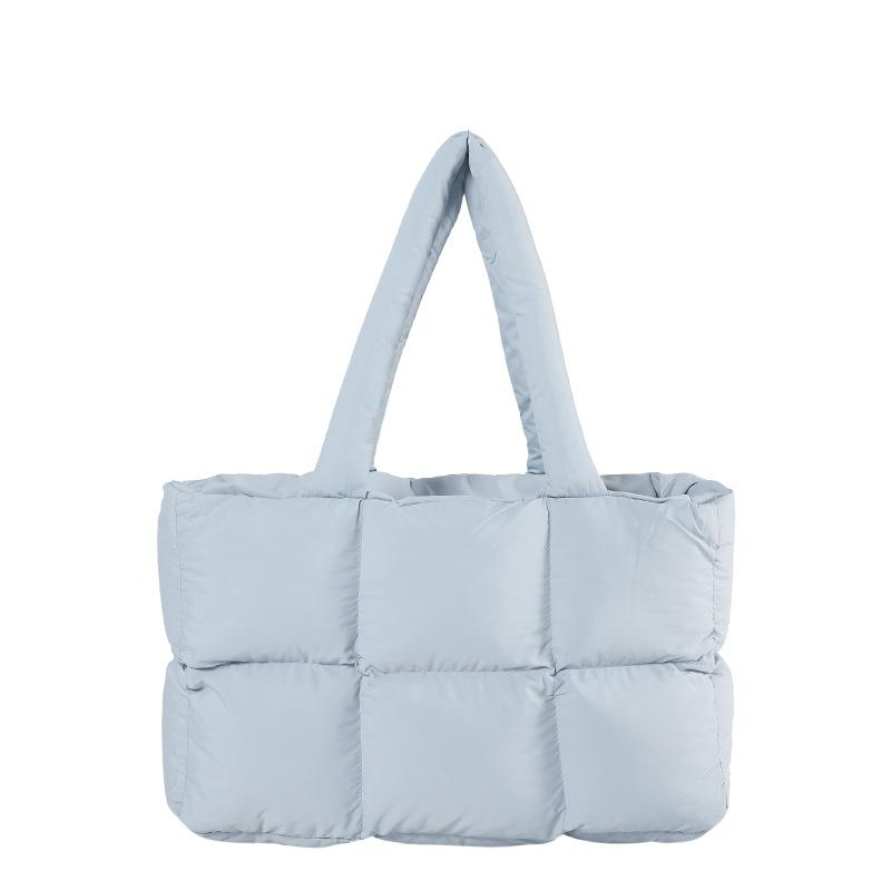 

2025 новая трендовая сумка-багет на плечо подмышку, повседневная хлопковая сумка большой вместимости, женская портативная сумка-тоут, сумка-облако 39*13*25 синий