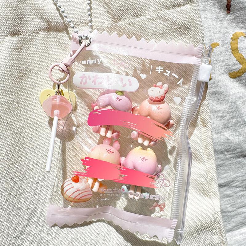 1 Piece 3 Inches Idol Photo Card Protective Cover Card Holder Ins Transparent Candy Bag Korean Photocard Holder Display Pendant