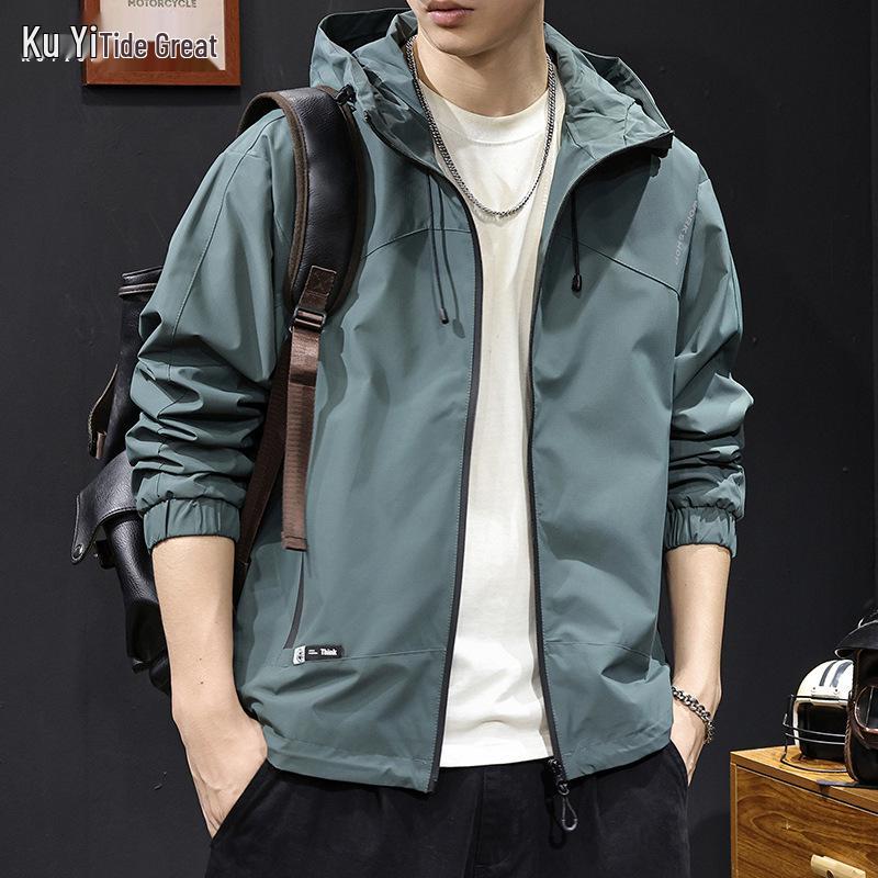 Men's Trendy Hooded Windbreaker Jacket 2025 - Autumn/Winter Mountain Style, Plus Size Available