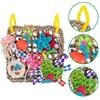 Interactive Parrot Chewing Toy Natural Grass Tubes Anxiety Relief Bite-resistant Interactive Pet Toys for Parrots