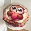 1pc Cute Owl Holding Heart Umbrella with Plastic Handle,Suitable for All Seasons Home Travel Outdoor UmbrellaDD312