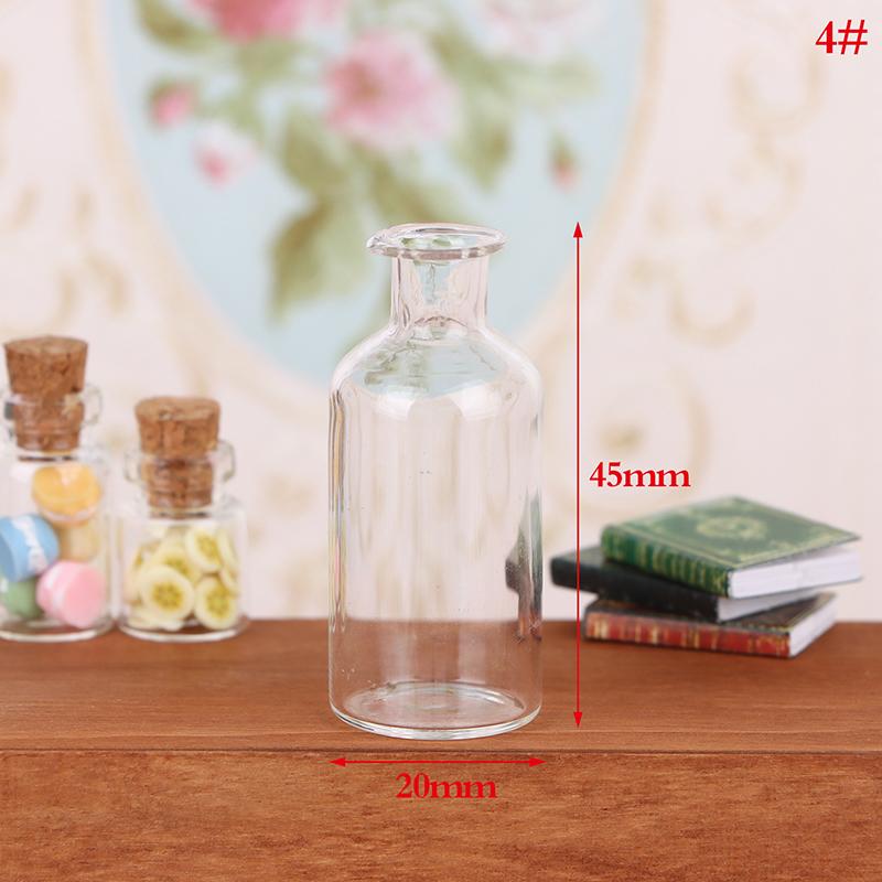 1:12 Dollhouse Miniature Glass Fruit Bowl Salad Bowl Glass Candy Jar Simulation Candy Bottle Bell Glass For Kitchen Accessories