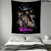 the warriors Wall Tapestry Aesthetic Wall Hanging Printed Fabric Blanket Decorative Tapestries for Bedroom Living Room Home Decor