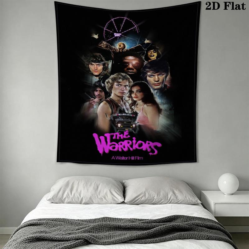 the warriors Wall Tapestry Aesthetic Wall Hanging Printed Fabric Blanket Decorative Tapestries for Bedroom Living Room Home Decor