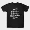 Unisex Fashion TShirt Antisocial Social Distancing Club Print TShirt Plus Size S-5XL T-Shirt 100%Cotton Tops O Neck Short Sleeve Tees