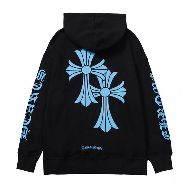 820 CHROME HEARTS 2025 Podzim a Zima Nová Nadměrná Velikost Klasický Styl Logo Mikina s Kapucí, Vhodná pro Páry