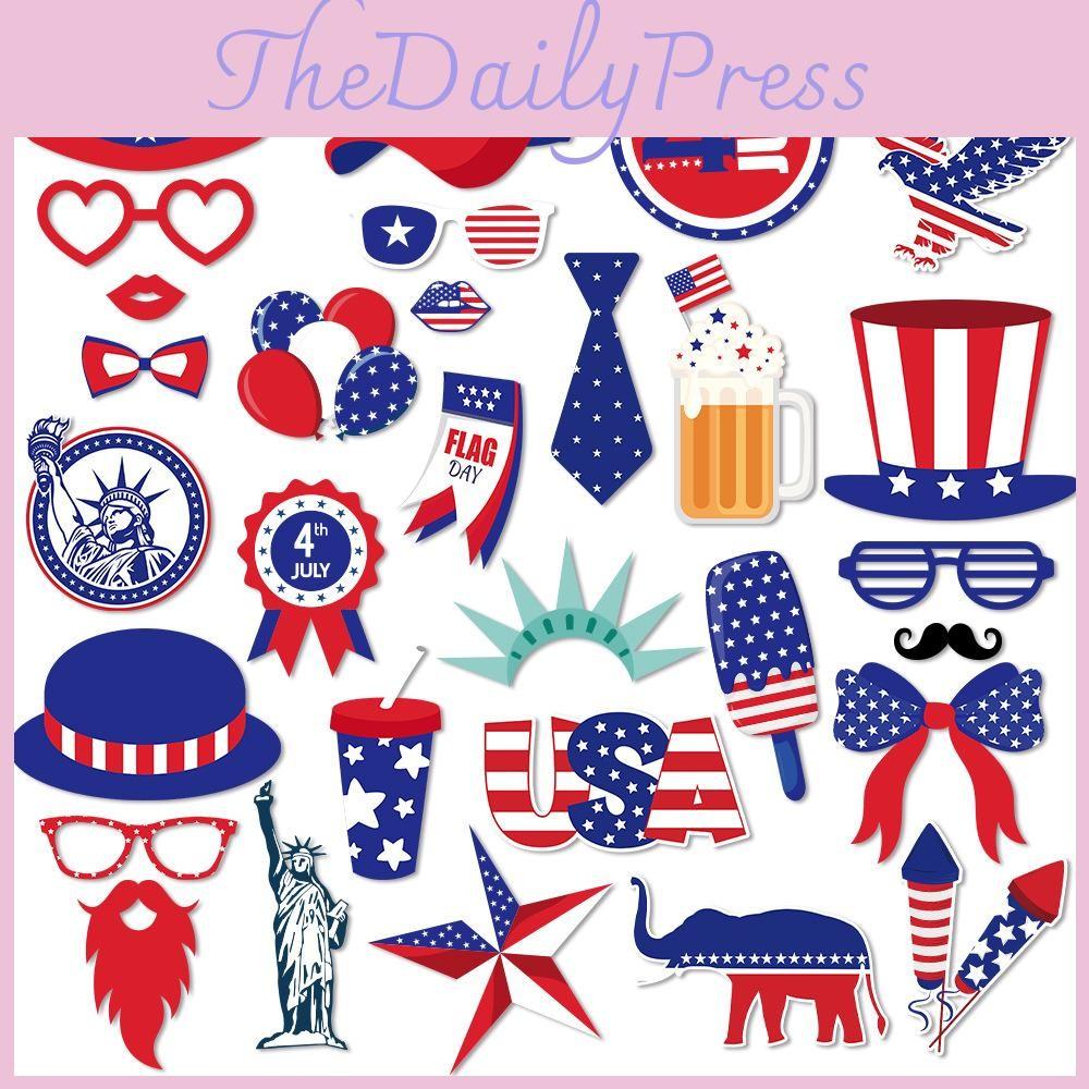 Independence Theme Day Star Pattern Creativity Party Decor Paper Props Photo