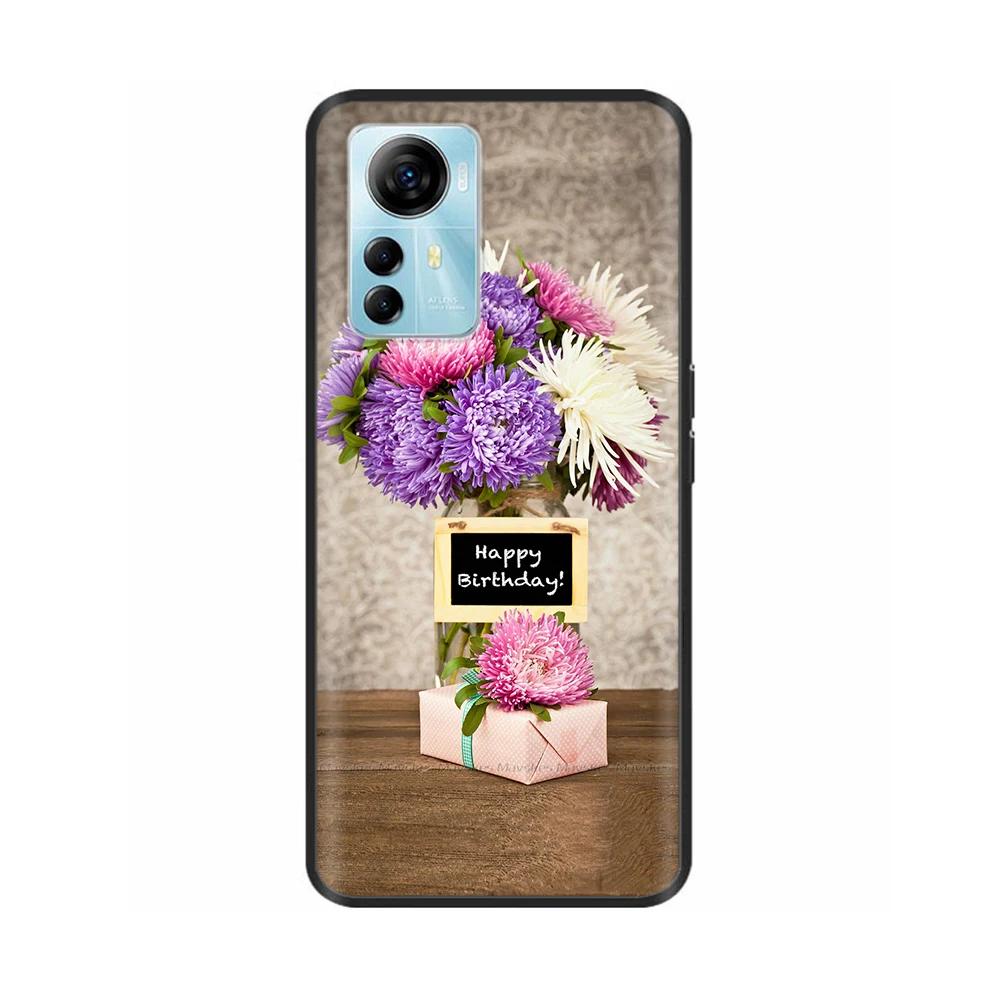 Cute Phone Case For Blade A72s 4G Case Flower Cartoon Painted Soft Silicone Fundas for ZTE Optus X Max A 72s Cover Protective