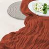 Thanksgiving Cheesecloth Table Runner - 9.8 FT Terracotta Table Cloth Spring Decor for Home Fall Wedding Table Decor for Bridal Shower Easter Runner