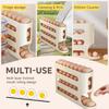 Large-Capacity 4 Tiers Egg Holder Auto Rolling Fridge Egg Organizer Dispenser for Refrigerator Cabinet Kitchen Egg Storage Tray