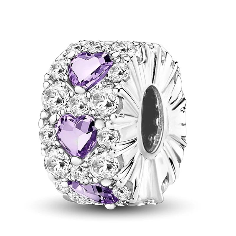 Copper Love Heart Shaped Cute Charms Beads Fit Diy Bracelet Bangle Making Gift Of High Quality Jewelry For Womens