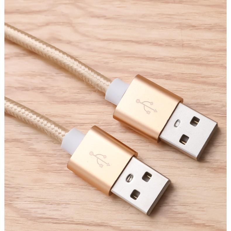 Factory Direct Sales Dual-Head USB 20 Weaving Material Male-to-Male Hard Drive Data Cable with Fast Charging