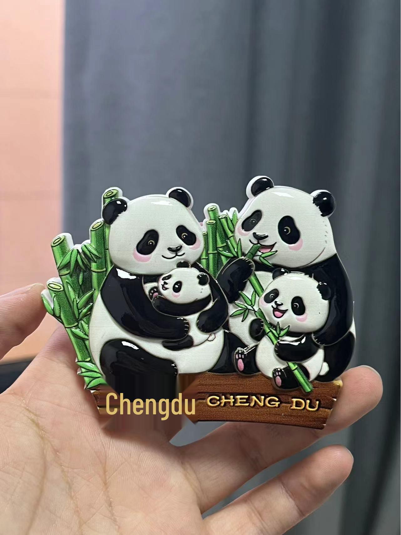 Мультяшный панда 3D маджонг магнит: Сувенир и открывалка для бутылок